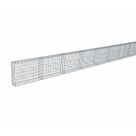 Kit gabion 26 m de longueur,  70cm (H) x 20cm (L), pour clôture, assemblage agrafes, mailles 5 x 10 cm, grilles non visibles mailles 10 x 10 cm