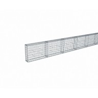 Kit gabion 22 m de longueur, 70cm (H) x 20cm (L), pour clôture, assemblage spirales, mailles 5 x 10 cm, grilles non visibles mailles 10 x 10 cm