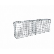 Kit gabion 2m de longueur, 70cm (H) x 30cm (L), pour clôture, assemblage agrafes, mailles 5 x 10 cm, grilles non visibles mailles 10 x 10 cm