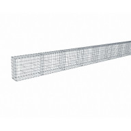 Kit gabion 30 m de longueur,  70cm (H) x 30cm (L), pour clôture, assemblage agrafes, mailles 5 x 10 cm, grilles non visibles mailles 10 x 10 cm