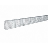 Kit gabion 18 m de longueur,  70cm (H) x 30cm (L), pour clôture, assemblage agrafes, mailles 5 x 10 cm, grilles non visibles mailles 10 x 10 cm