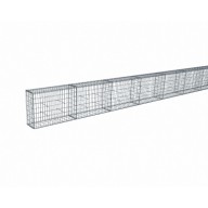 Kit gabion 8 m de longueur, 70cm (H) x 30cm (L), pour clôture, assemblage spirales, mailles 5 x 10 cm, grilles non visibles mailles 10 x 10 cm