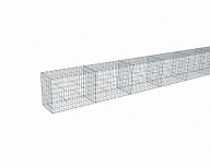 Kit gabion 28 m de longueur,  70cm (H) x 50cm (L), pour clôture, assemblage agrafes, mailles 5 x 10 cm, grilles non visibles mailles 10 x 10 cm