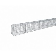 Kit gabion 30 m de longueur, 70cm (H) x 50cm (L), pour clôture, assemblage agrafes, mailles 5 x 10 cm, grilles non visibles mailles 10 x 10 cm