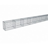 Kit gabion 30 m de longueur, 70cm (H) x 50cm (L), pour clôture, assemblage spirales, mailles 5 x 10 cm, grilles non visibles mailles 10 x 10 cm