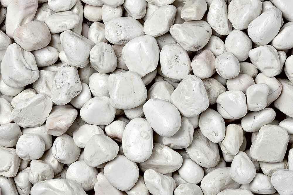 Galets blanc carrare, 60/100 mm, sac de 25 kg