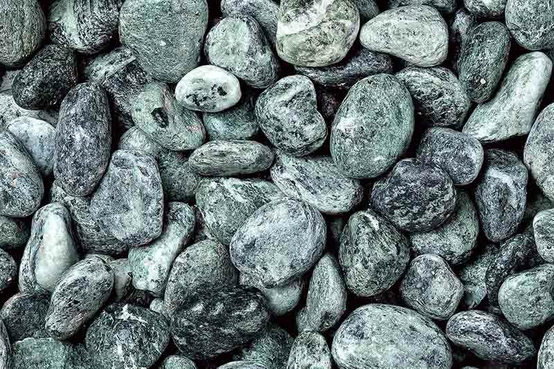 Galets verts Alpes 40/60 mm, sac de 25 kg