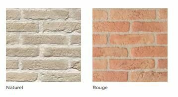 Ensemble de 2 piliers complets Brique ton naturel, 37 x 37 x 176 cm