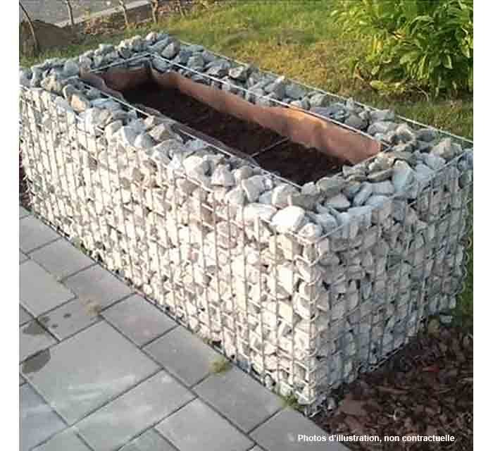 gabion avec jardinière au centre