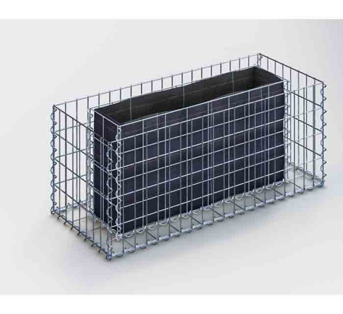gabion avec jardinière au centre