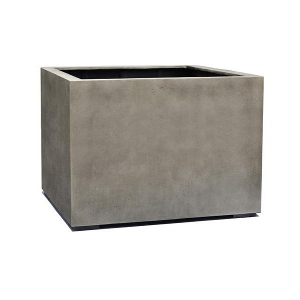 Vase rectangulaire bas Gloucester MM aspect béton