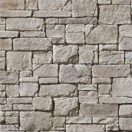 Parement Granit taillé - Ton beige non jointoyé