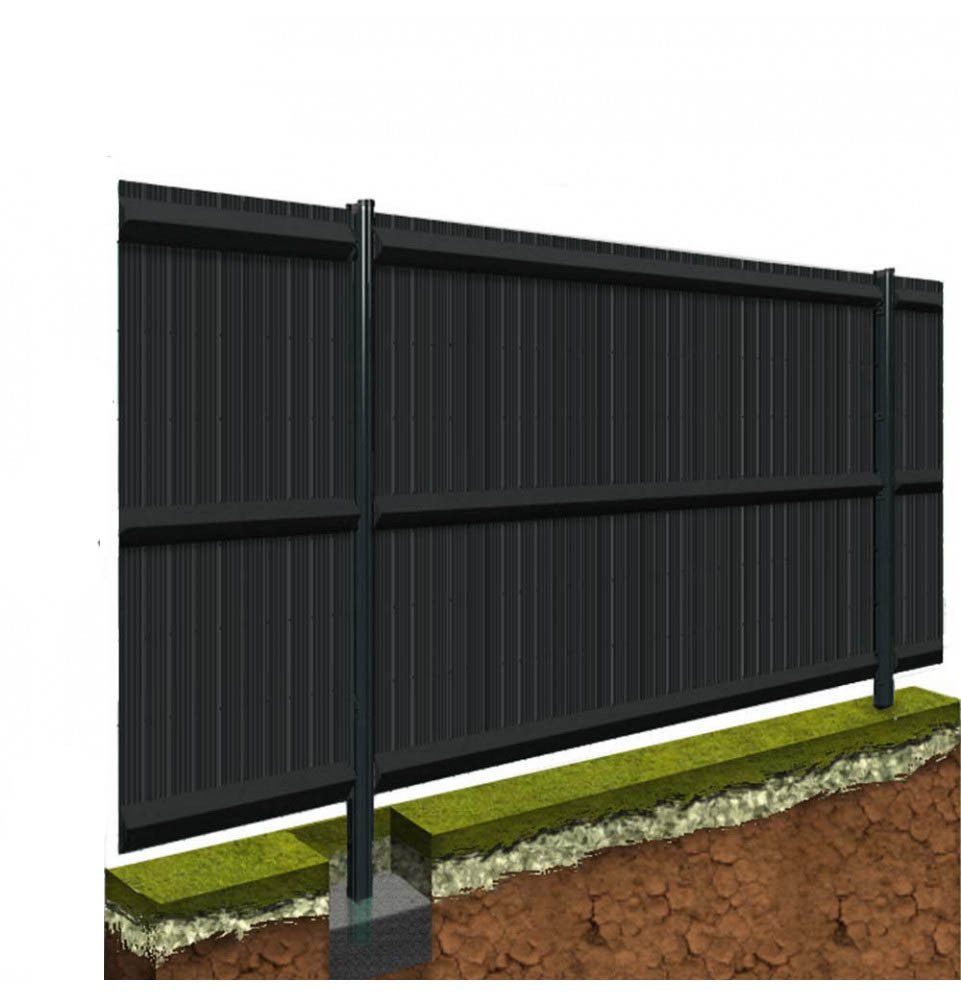 Grillage rigide avec occultation coloris gris