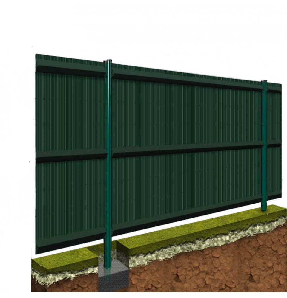 Grillage rigide avec occultation coloris vert