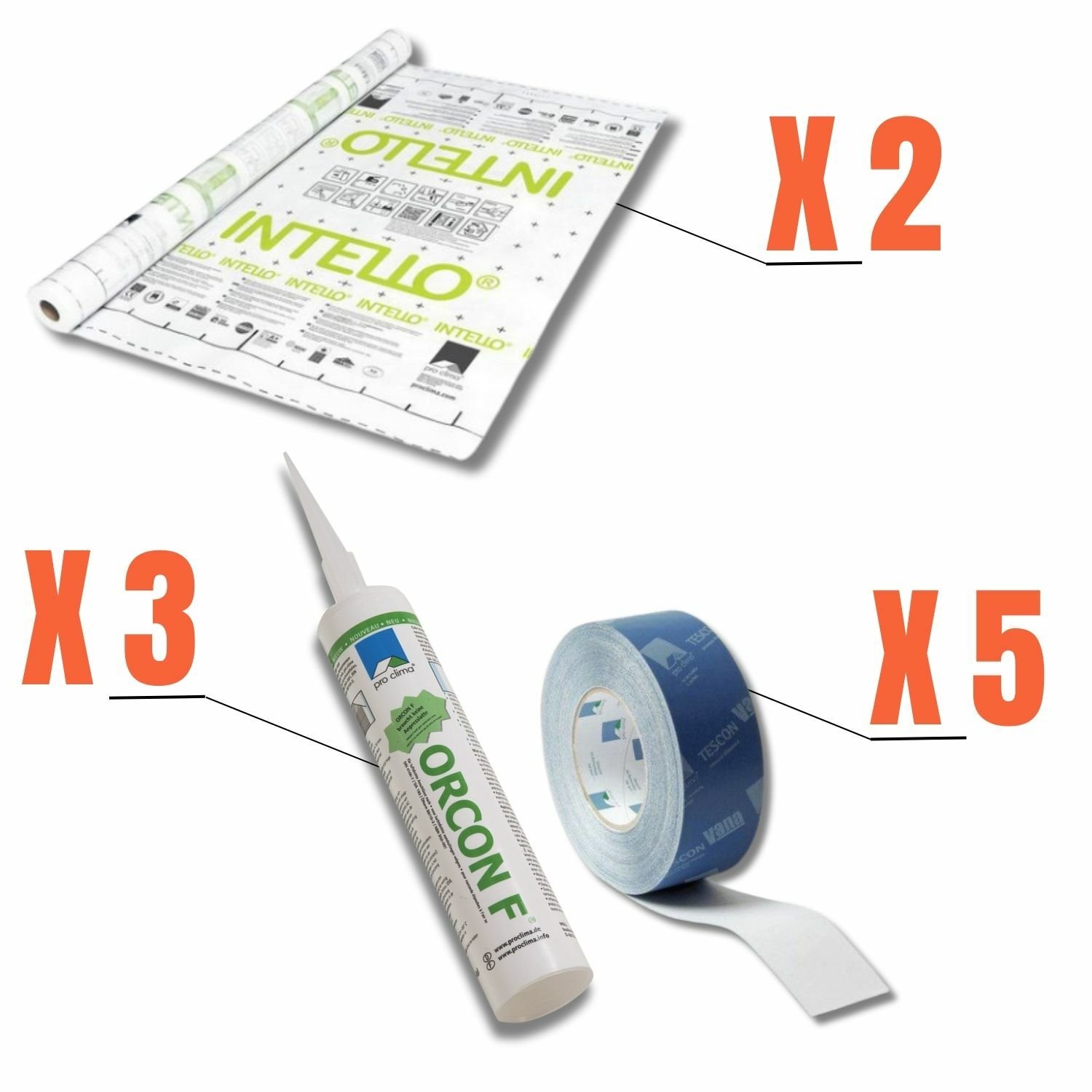 Kit etancheité PROCLIMA intello 150m2/Tescon vana/ orcon F