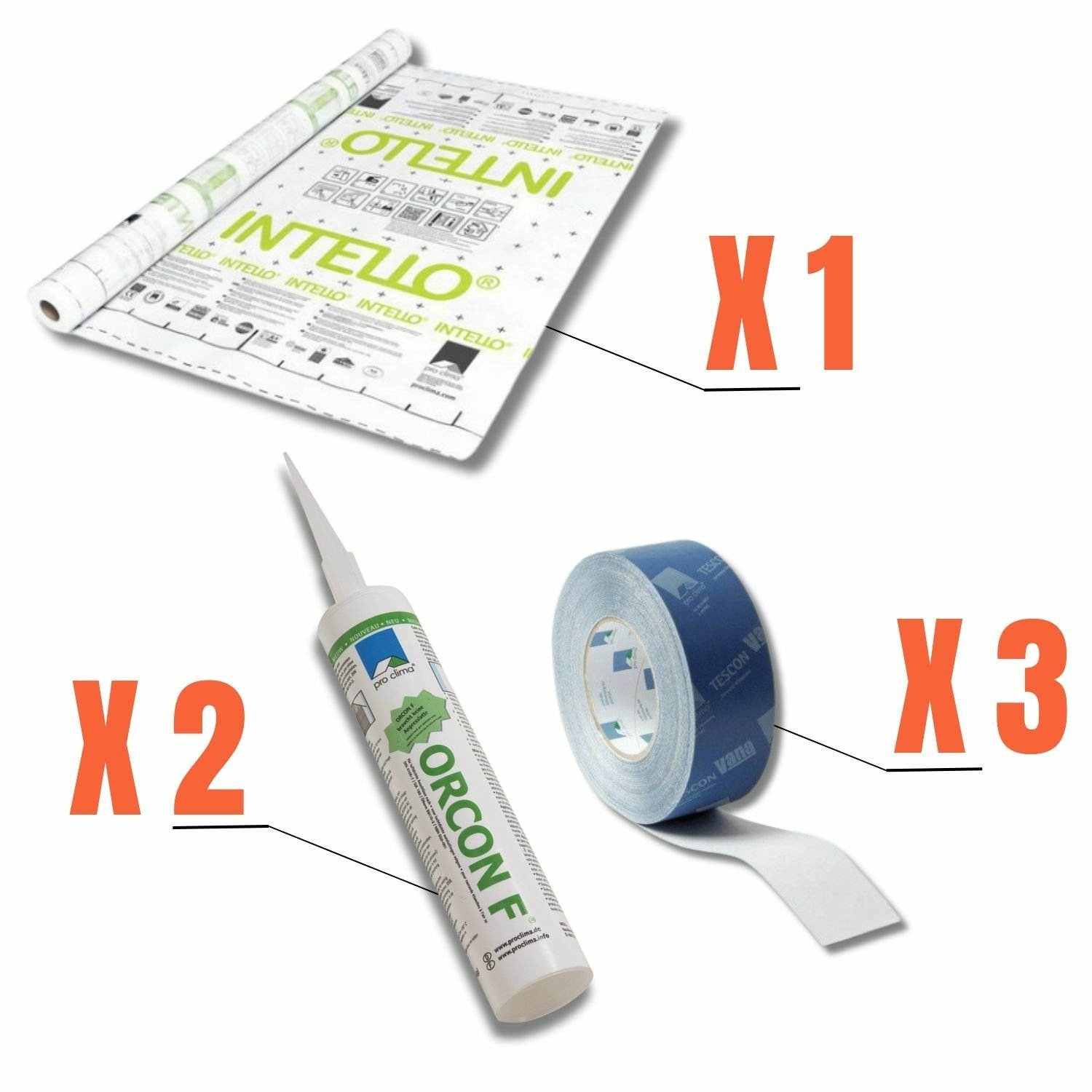Kit etancheité PROCLIMA intello 75m2/Tescon vana/ orcon F