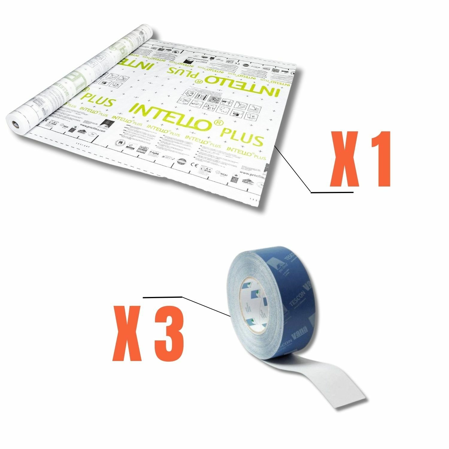 Kit etancheité PROCLIMA intello PLUS 75m2/Tescon vana