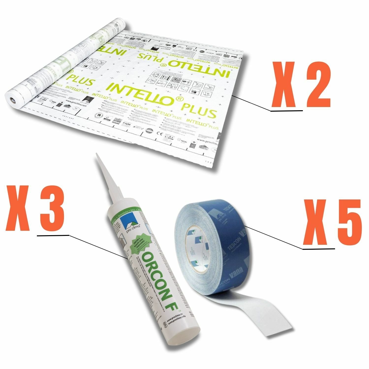 Kit etancheité PROCLIMA intello PLUS 150m2/Tescon vana/ orcon F
