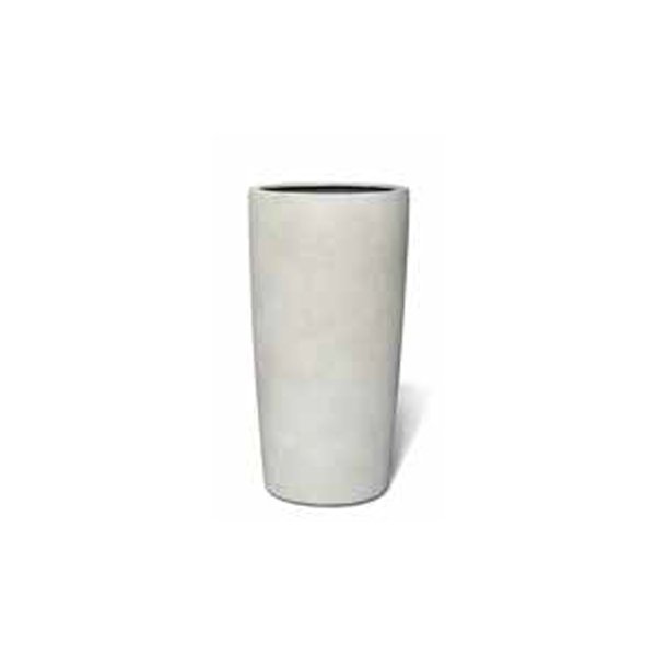 Vase cylindrique Inverness PM blanc, aspect Antique