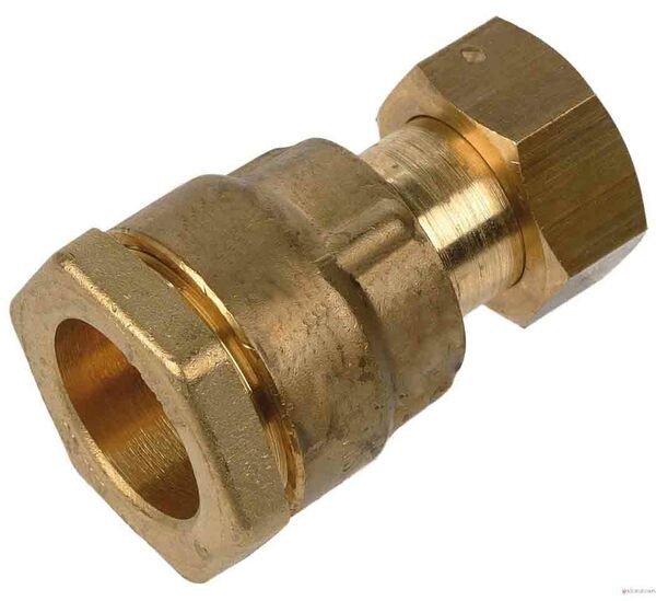 Raccord laiton avec écrou prisonnier - Ø 20 mm