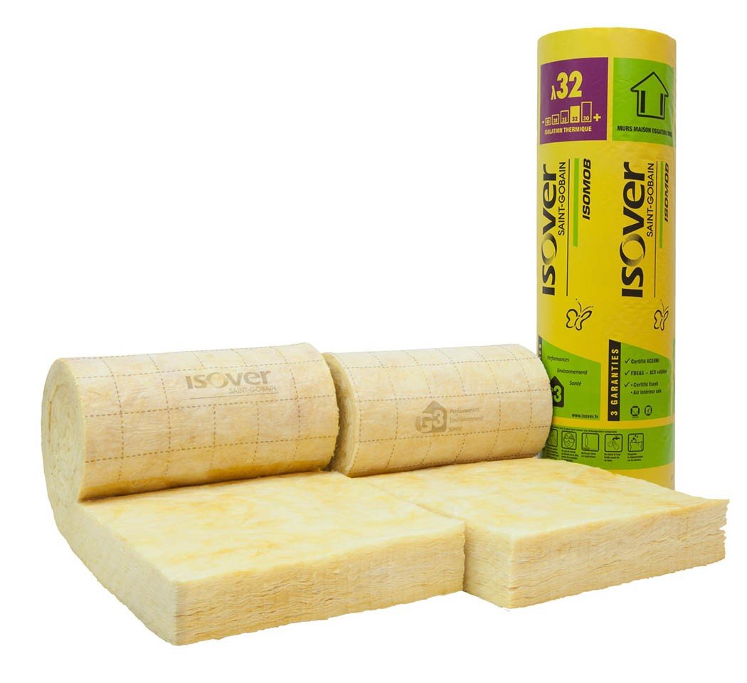 Laine de verre ISOMOB 35R, voile confort - 145 mm