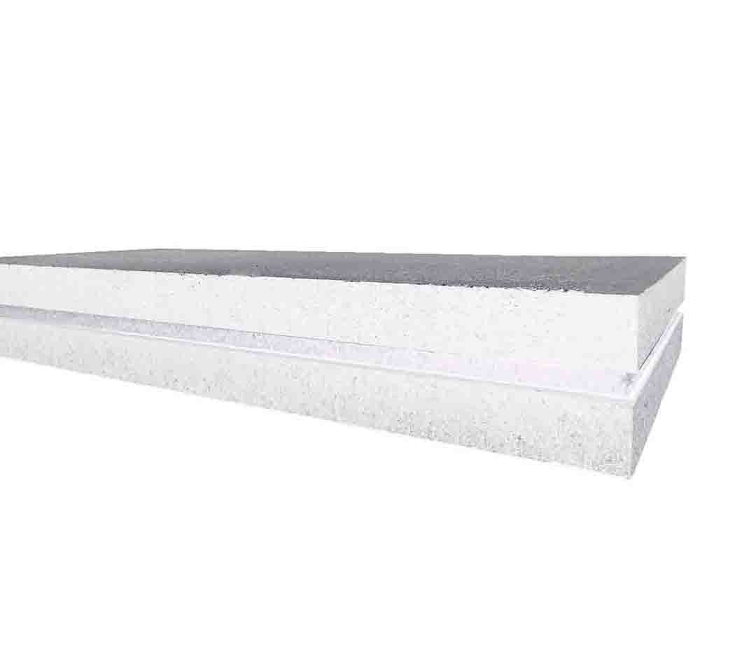 photo d'une plaque de polystyrène expansé blanc rainuré bouveté