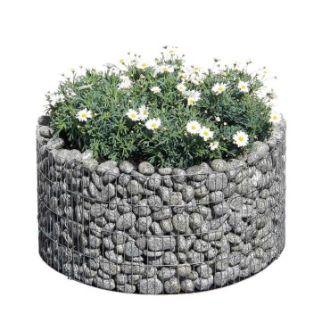 Vignette Bac à plante circulaire Ø 81 cm x 40 cm de haut. en gabion, mailles 2,5 x 10 cm