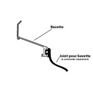 bavette universelle, couleur blanche pour toiture polycarbonate, longueur 7 m