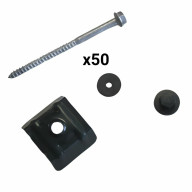 Kit de fixation bac acier, 50 ex, vert (RAL6009)