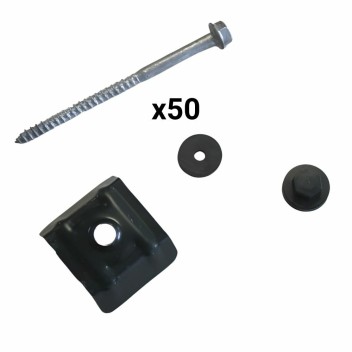 Vignette Kit de fixation bac acier, 50 ex, vert (RAL6009)