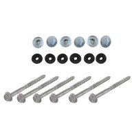Kit de fixation pour profil 32 mm aluminium, sachet de 50 vis avec capuchons et rondelles
