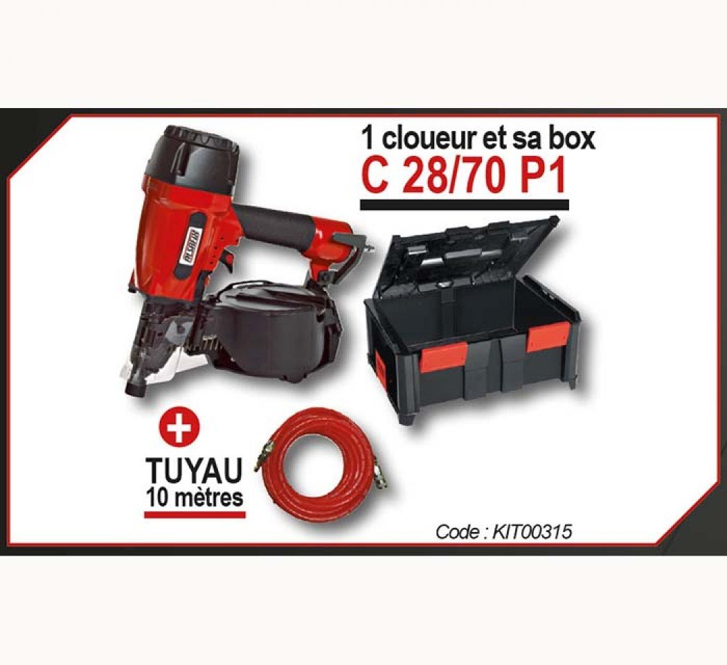 Cloueur pneumatique C28/70 P1 et sa box