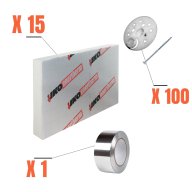 Kit complet d'isolation intérieur polyurethane 100 mm - 10.80m²