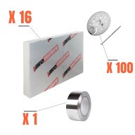 Kit complet d'isolation intérieur polyurethane 120 mm - 11.52m²