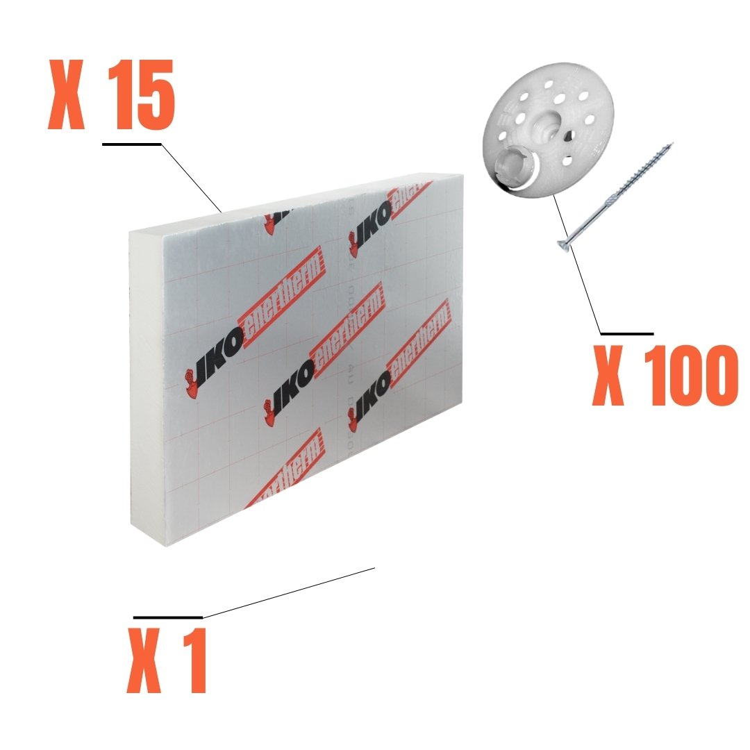 Kit complet d'isolation intérieur polyurethane 140 mm - 10.80m²