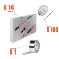 Kit complet d'isolation intérieur polyurethane 160 mm - 10.08m²