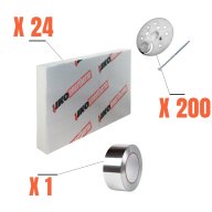 Kit complet d'isolation intérieur polyurethane 40 mm - 17.28m²