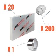 Kit complet d'isolation intérieur polyurethane 50 mm - 14.40m²