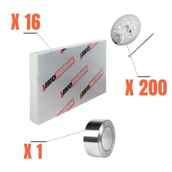 Vignette Kit complet d'isolation intérieur polyurethane 60 mm - 11.52m²