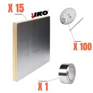 Kit complet d'isolation intérieur polyurethane 100 mm , panneaux rainurés/bouvetés- 10.80m²