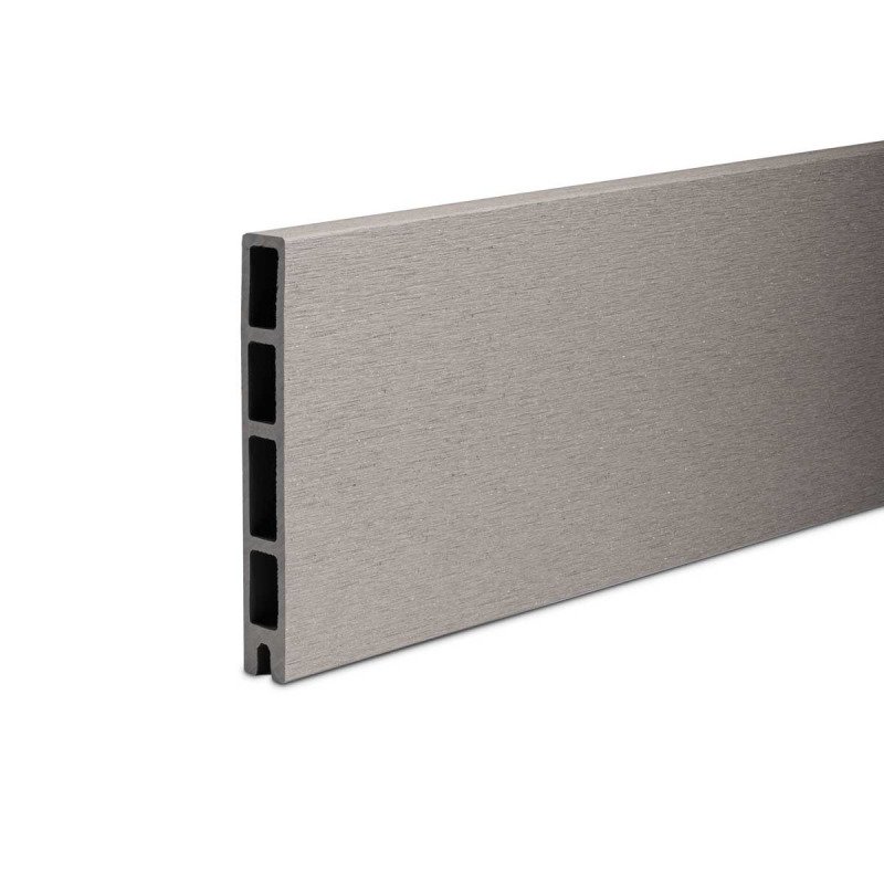 Lame de clôture composite CC finition 21 mm x 15 cm x 180 cm, gris quartz