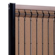Kit d'occultation composite /alu marron pour grillage rigide de 1,73 m de hauteur (pour 1 panneau)