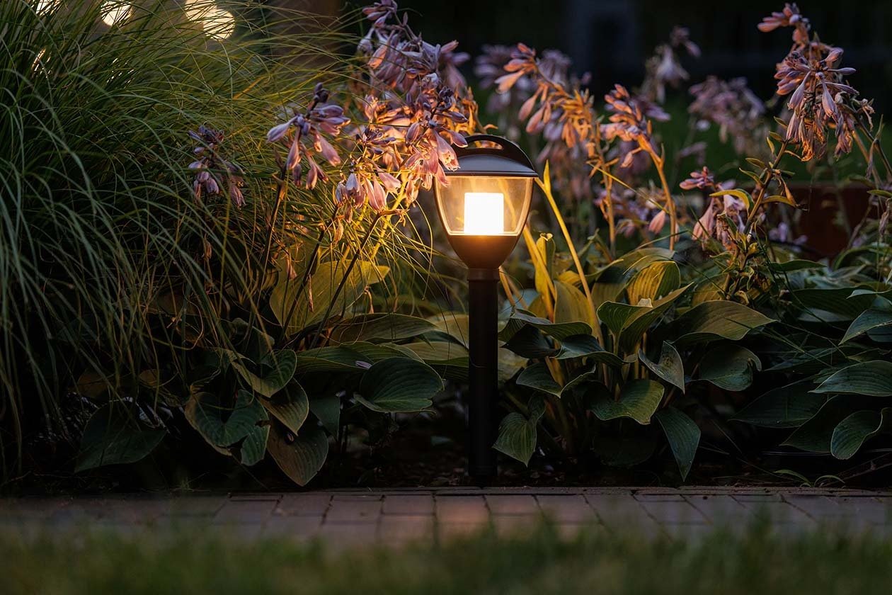 Lanterne de jardin Laurus, couleur blanc chaud
