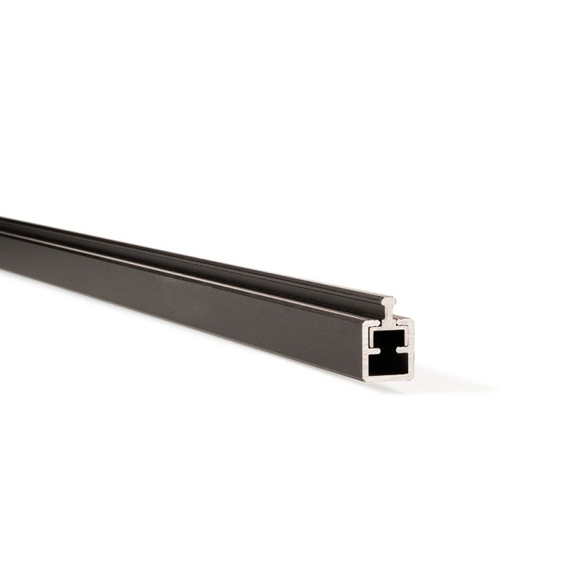 Lisse de finition basse noire pour clôture avec poteau aluminium