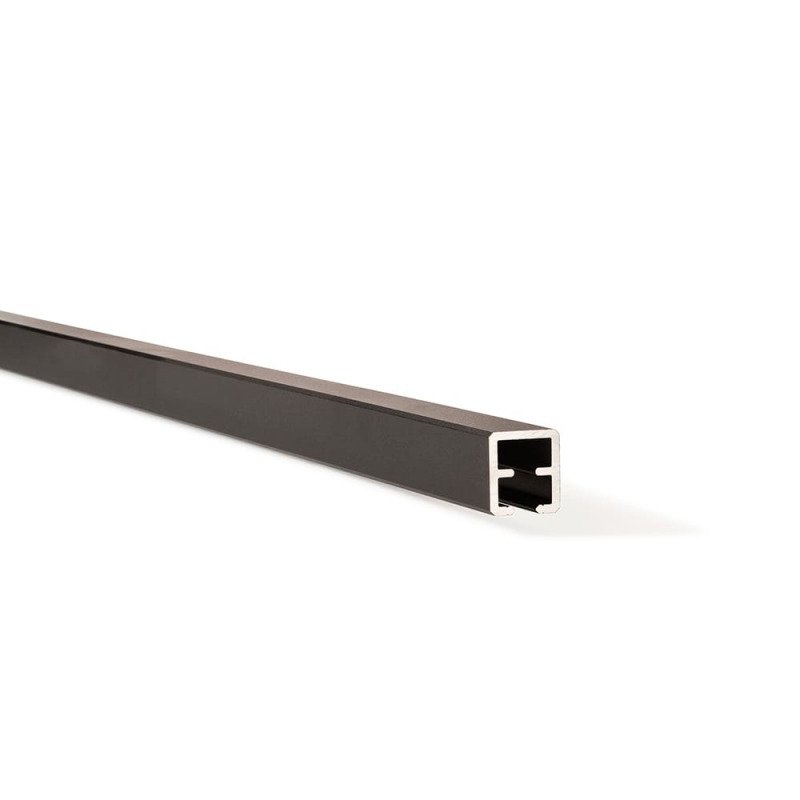 Lisse de finition haute noire pour clôture avec poteau aluminium