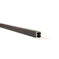 Lisse de finition haute noire pour clôture avec poteau aluminium