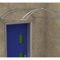 Marquise pour porte d'entrée Liverpool 120x90 Aluminium