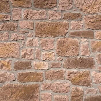 Vignette Parement Manoir ton rouge rosé