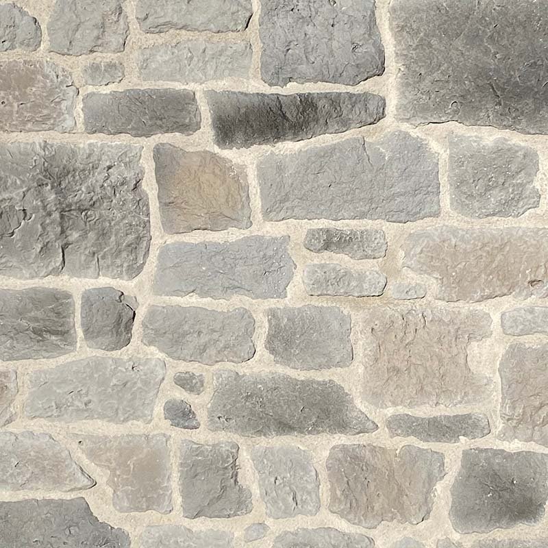 Parement pierre Manoir ton gris cendré
