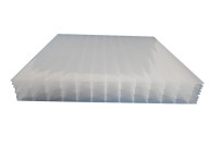 Plaque de polycarbonate traitée anti-UV 2 faces,  opale ép. 32 mm, dimensions 1250 mm x 4500 mm